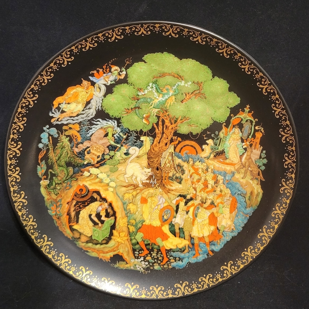 Vintage Lukomorya Russian Legends 1989 Plate #4 - Bradox#60-V25-1.4 Bundle/Save
